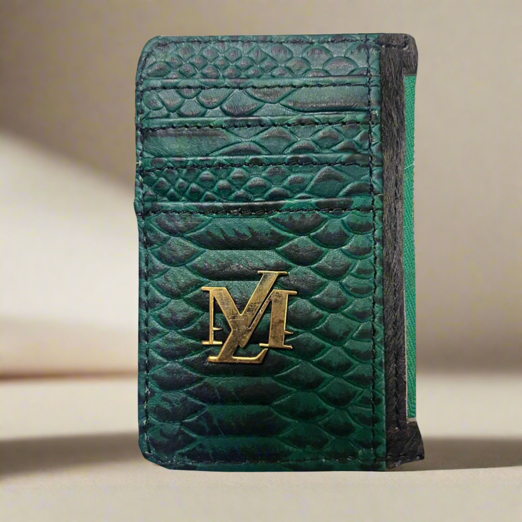 Green Cobra Card Holder Zipper