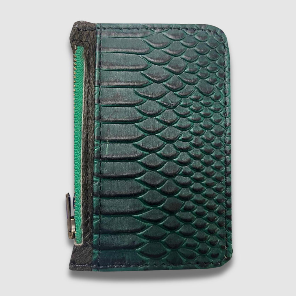 Green Cobra Card Holder Zipper