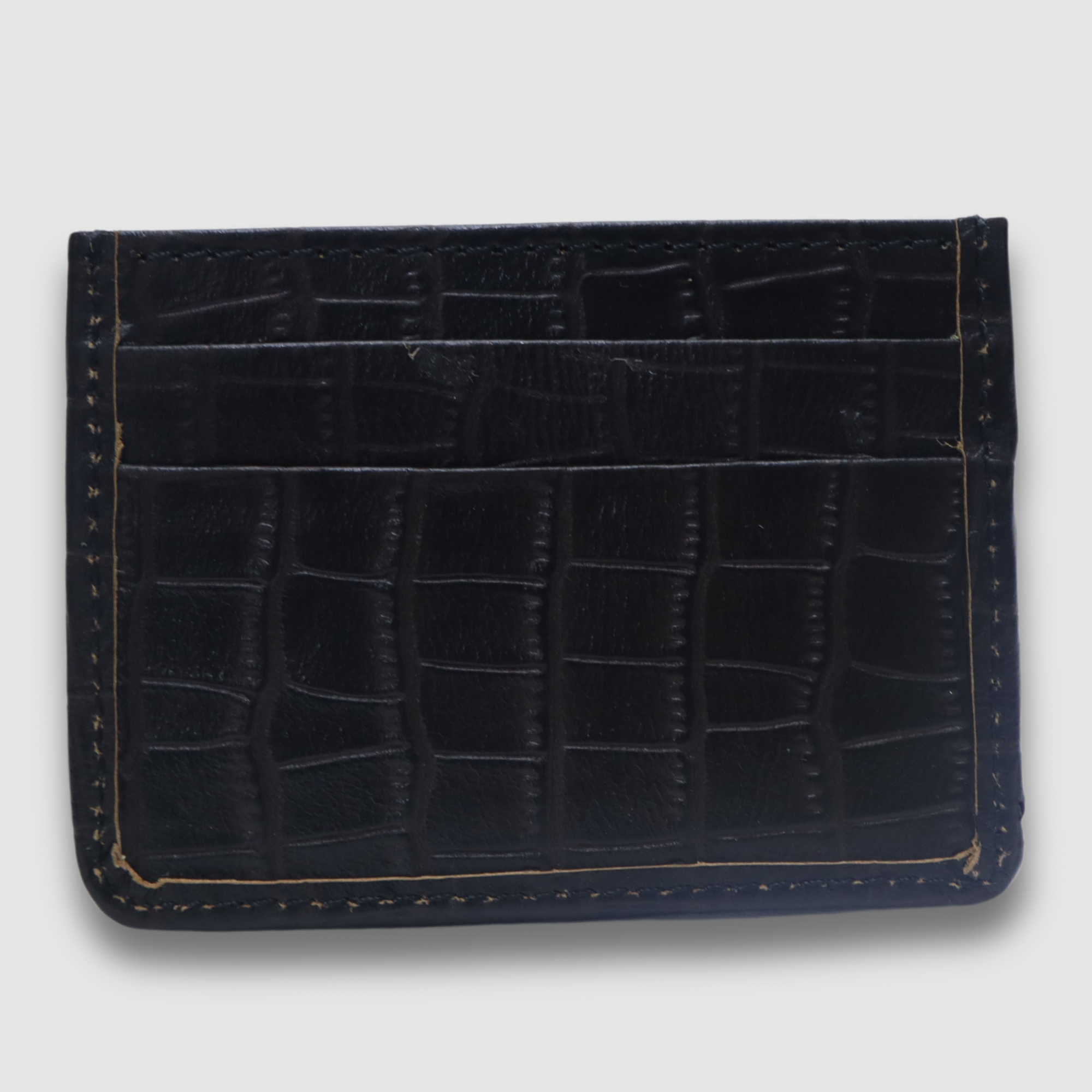 Dark Brown Waxed Card Holder