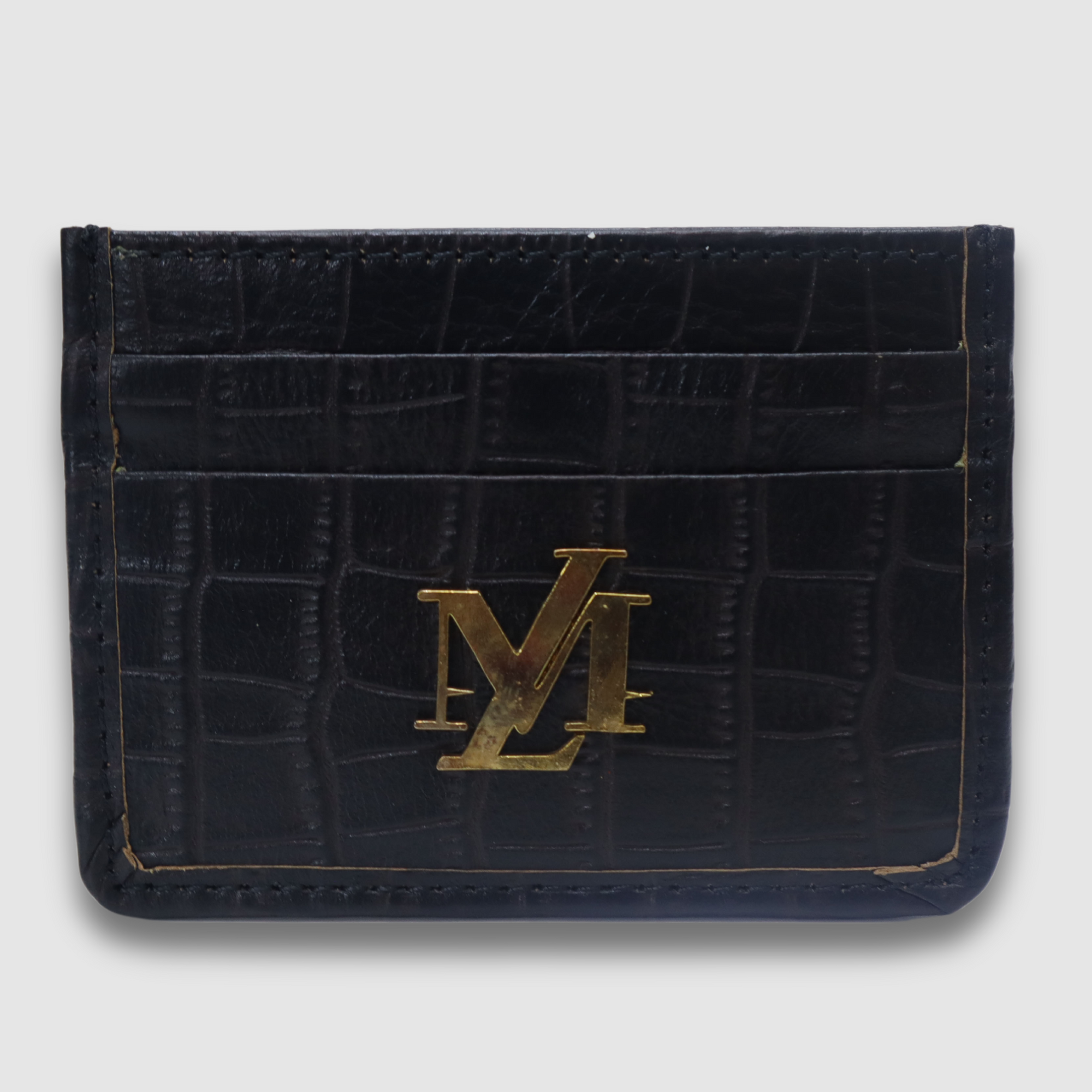 Dark Brown Waxed Card Holder