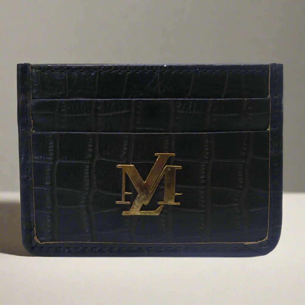 Dark Brown Waxed Card Holder