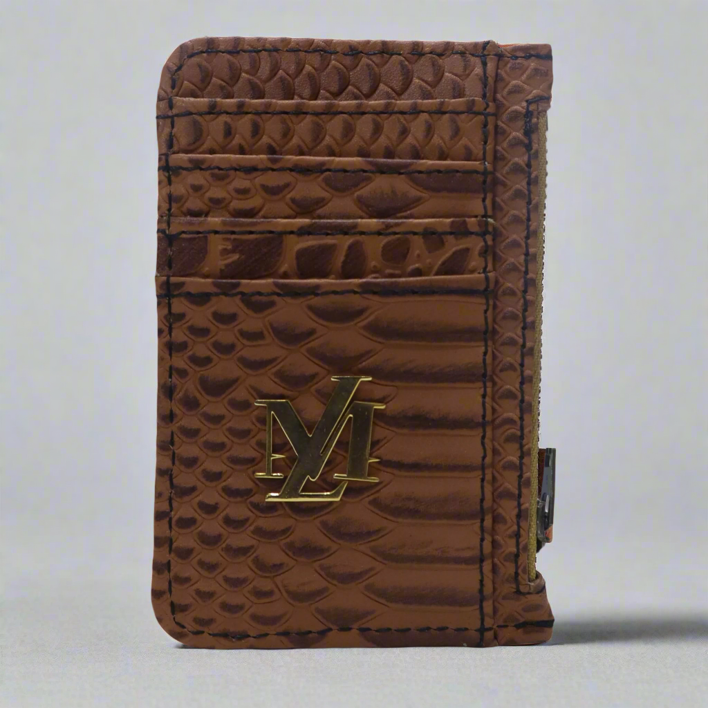 Conic with Black waxed Card Holder Zipper