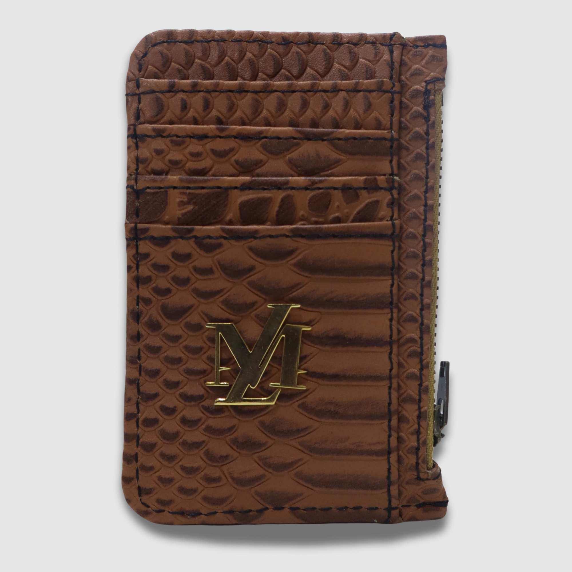 Conic with Black waxed Card Holder Zipper