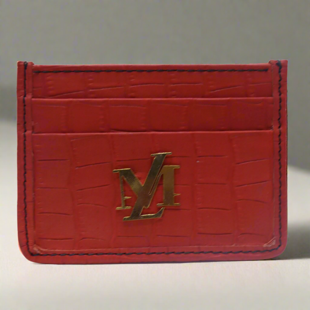 Red Crocodile Card Holder
