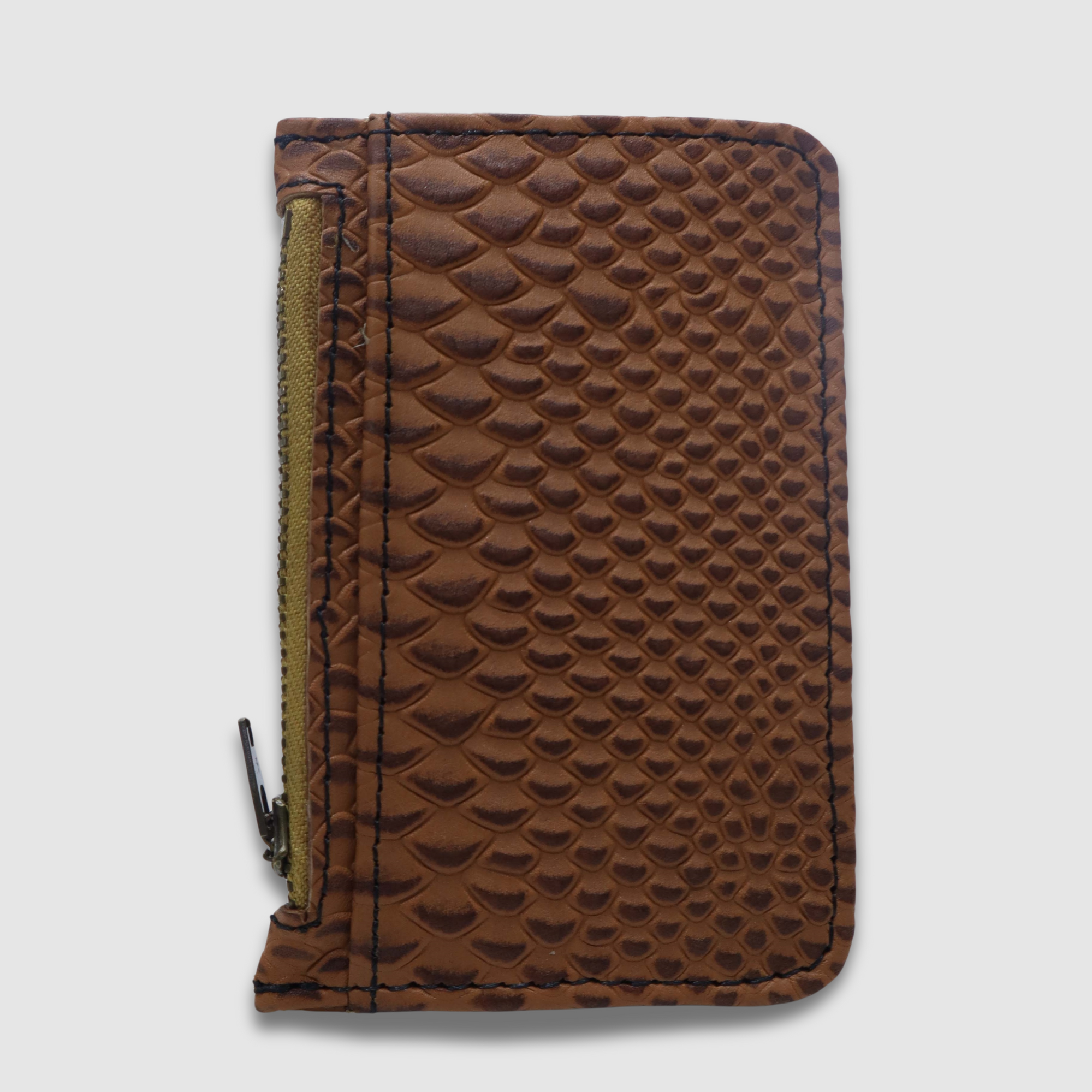 Conic with Black waxed Card Holder Zipper