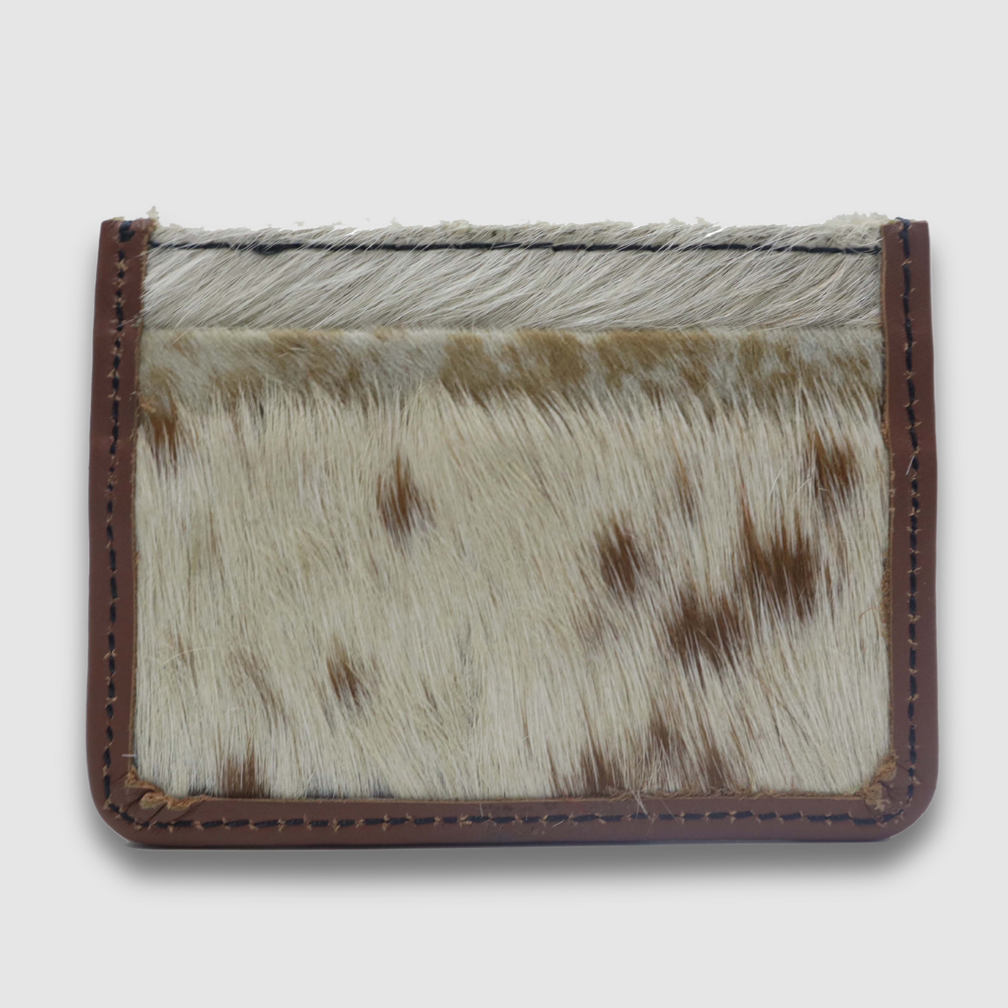 Light Brown & White Hairon Card Holder