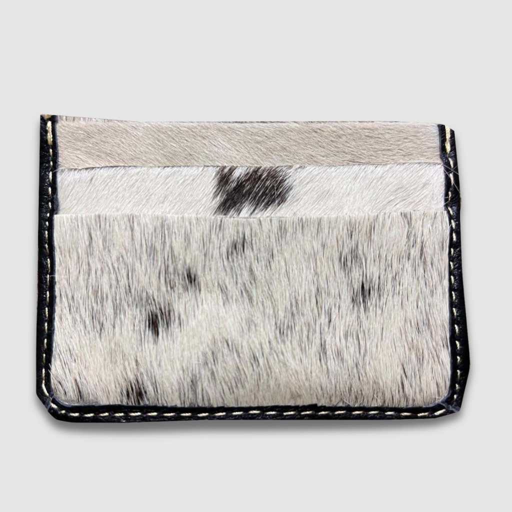 Black with white combo Hairon Card Holder