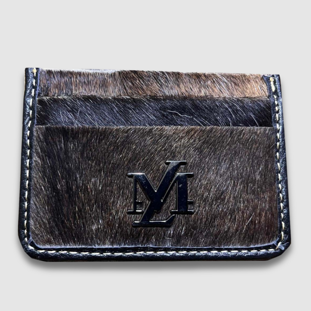 Black with white combo Hairon Card Holder