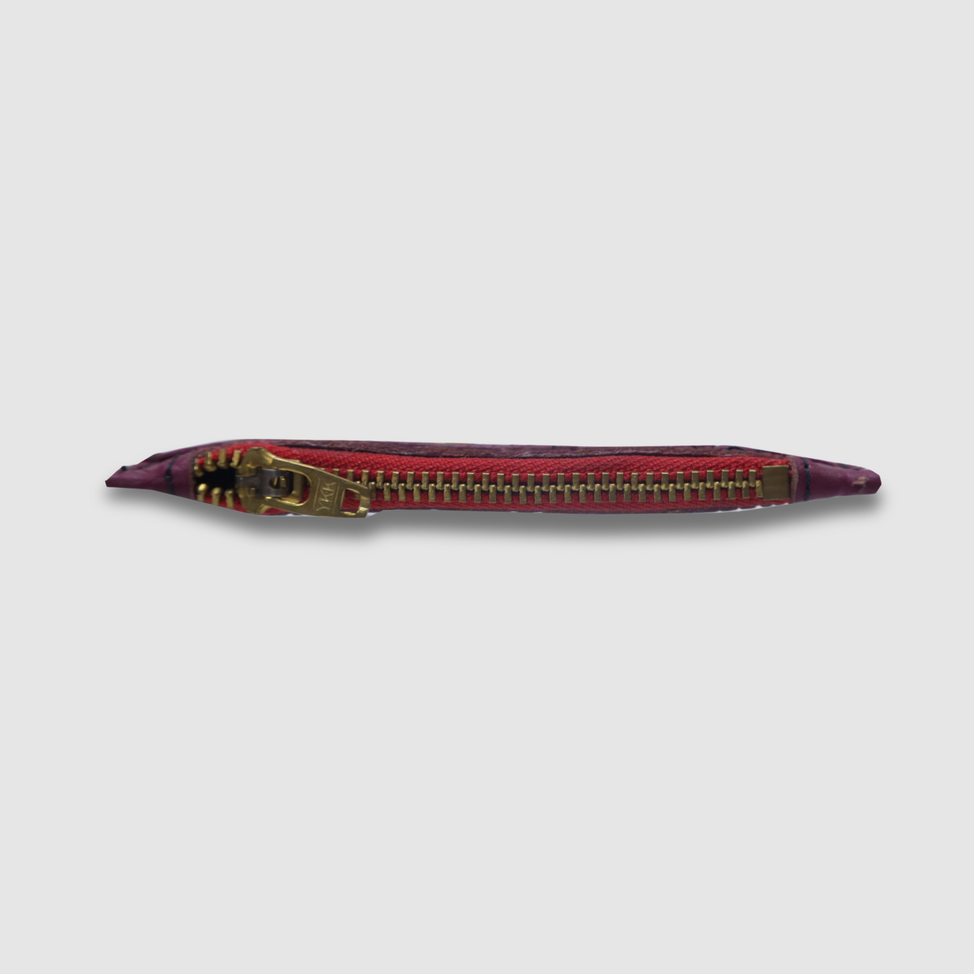 Mehroon Crocodile Card Holder Zipper
